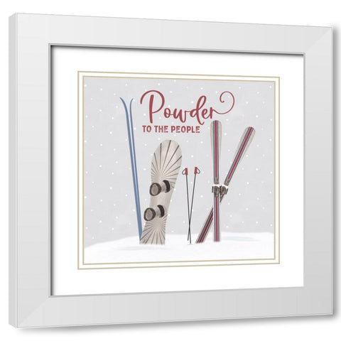 Winter Mountain Getaway III-Powder White Modern Wood Framed Art Print with Double Matting by Tara Reed