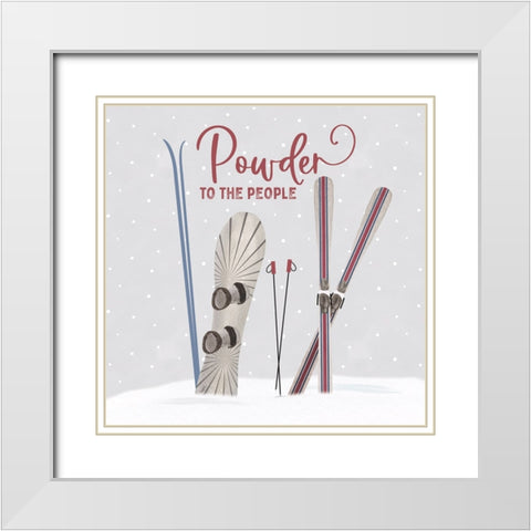 Winter Mountain Getaway III-Powder White Modern Wood Framed Art Print with Double Matting by Tara Reed