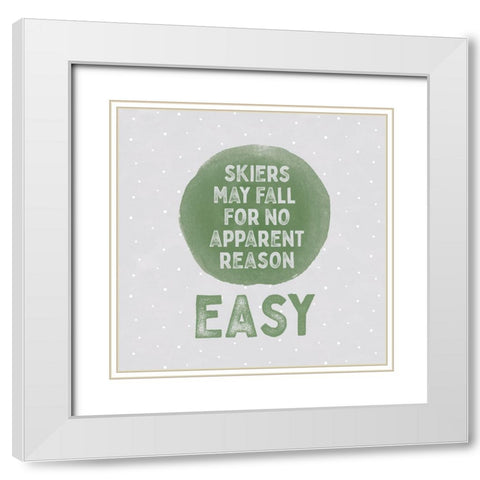 Winter Mountain Getaway V-Easy White Modern Wood Framed Art Print with Double Matting by Tara Reed