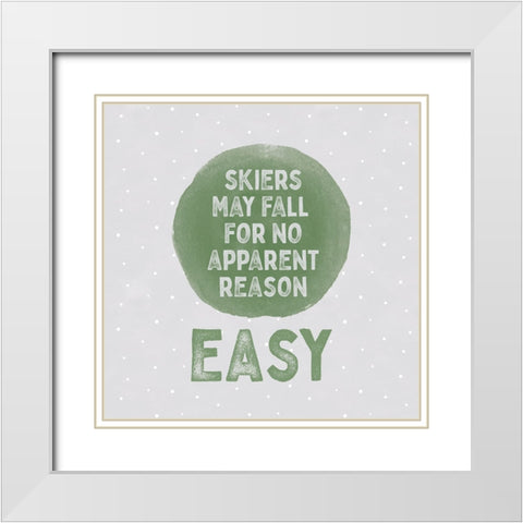 Winter Mountain Getaway V-Easy White Modern Wood Framed Art Print with Double Matting by Tara Reed