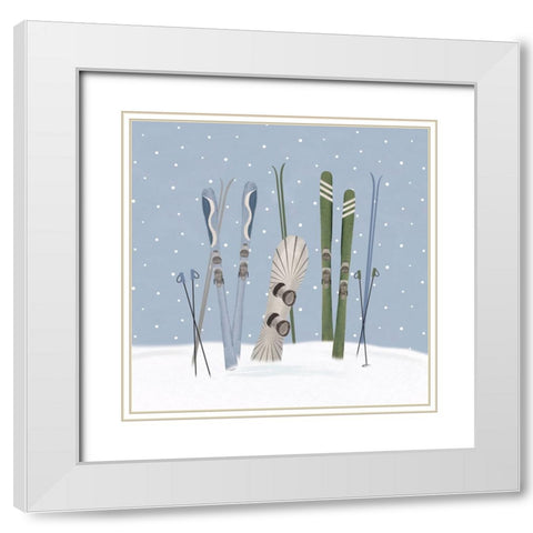 Winter Mountain Getaway X White Modern Wood Framed Art Print with Double Matting by Tara Reed