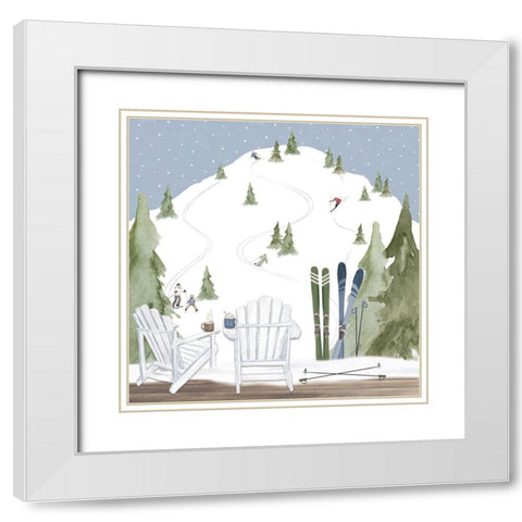 Winter Mountain Getaway XI White Modern Wood Framed Art Print with Double Matting by Tara Reed