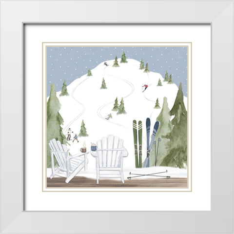Winter Mountain Getaway XI White Modern Wood Framed Art Print with Double Matting by Tara Reed