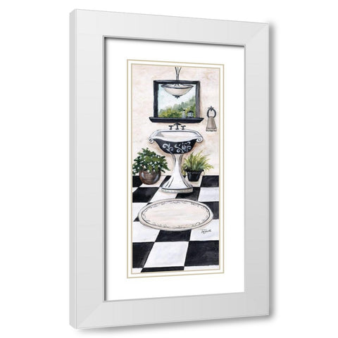 Studio Bath II White Modern Wood Framed Art Print with Double Matting by Tre Sorelle Studios