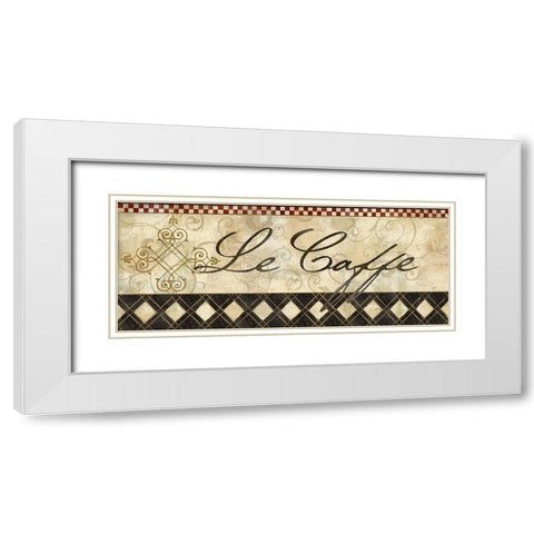 Petit Bistro Sign I White Modern Wood Framed Art Print with Double Matting by Coulter, Cynthia