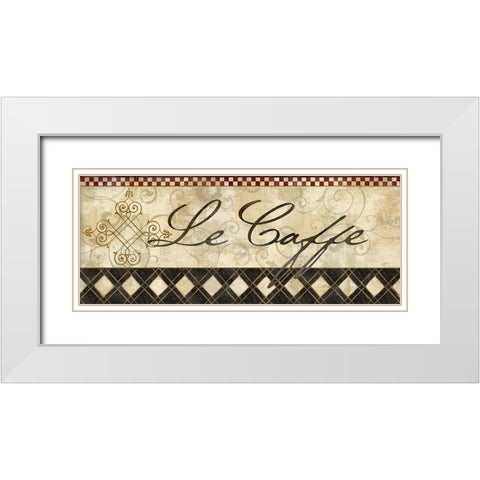 Petit Bistro Sign I White Modern Wood Framed Art Print with Double Matting by Coulter, Cynthia