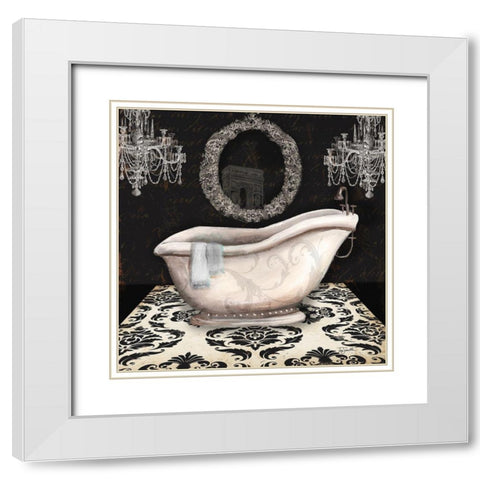 Midnight Bath I White Modern Wood Framed Art Print with Double Matting by Tre Sorelle Studios