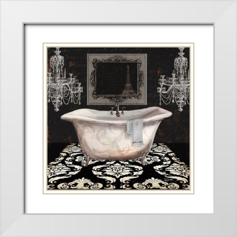 Midnight Bath II White Modern Wood Framed Art Print with Double Matting by Tre Sorelle Studios