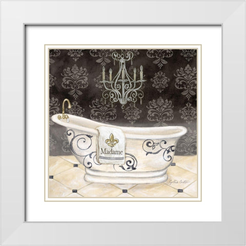 His and Hers Tub I White Modern Wood Framed Art Print with Double Matting by Coulter, Cynthia