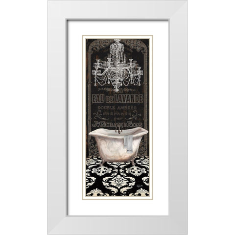 Midnight Bath Panel I White Modern Wood Framed Art Print with Double Matting by Tre Sorelle Studios