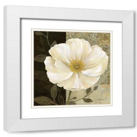 Midnight Poppy Closeup I White Modern Wood Framed Art Print with Double Matting by Coulter, Cynthia