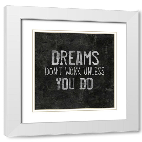 Dreams II White Modern Wood Framed Art Print with Double Matting by Iron Orchid Designs