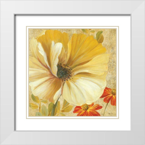 Primavera I White Modern Wood Framed Art Print with Double Matting by Gladding, Pamela