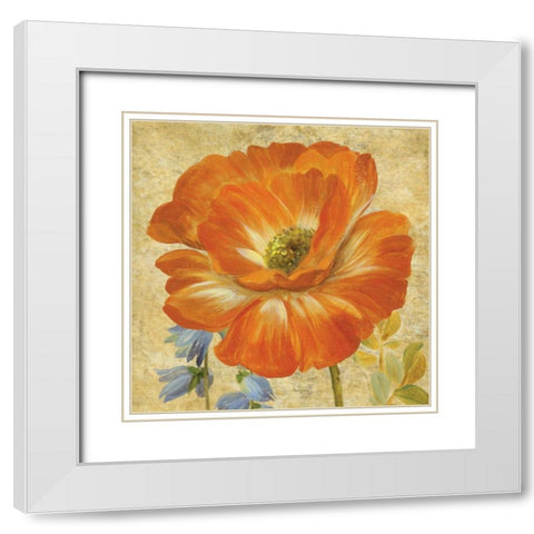Primavera II White Modern Wood Framed Art Print with Double Matting by Gladding, Pamela