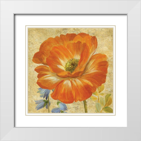 Primavera II White Modern Wood Framed Art Print with Double Matting by Gladding, Pamela