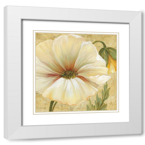 Primavera III White Modern Wood Framed Art Print with Double Matting by Gladding, Pamela