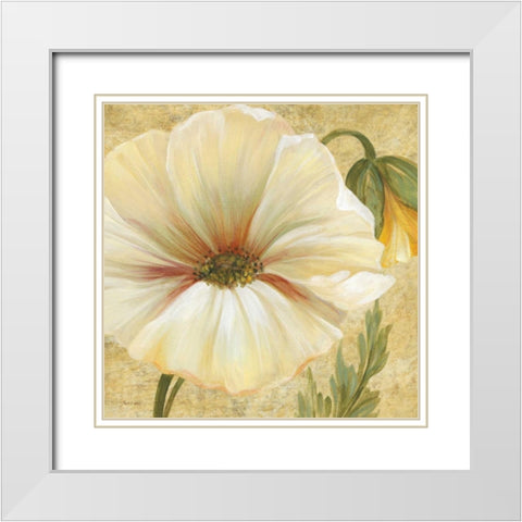Primavera III White Modern Wood Framed Art Print with Double Matting by Gladding, Pamela