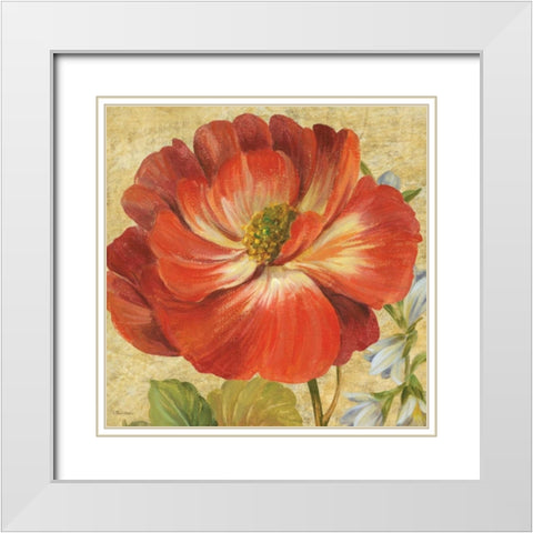 Primavera IV White Modern Wood Framed Art Print with Double Matting by Gladding, Pamela