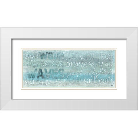 Seascape Sentiment II White Modern Wood Framed Art Print with Double Matting by h.artworks