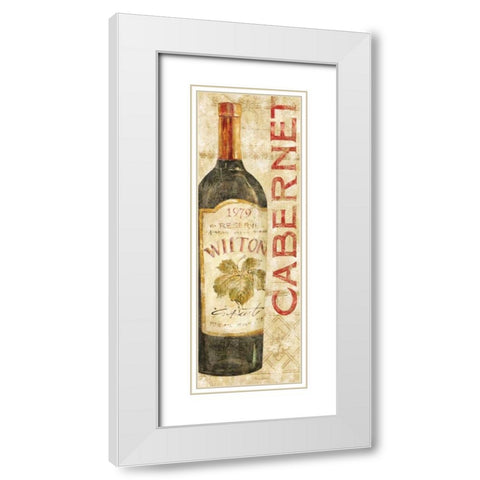 Wine Stucco II White Modern Wood Framed Art Print with Double Matting by Gladding, Pamela