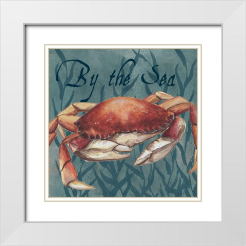 Nautical Critters III White Modern Wood Framed Art Print with Double Matting by Tre Sorelle Studios