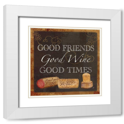 Wine Cork Sentiment III White Modern Wood Framed Art Print with Double Matting by Coulter, Cynthia