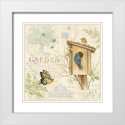 Nature Trail III White Modern Wood Framed Art Print with Double Matting by Gladding, Pamela