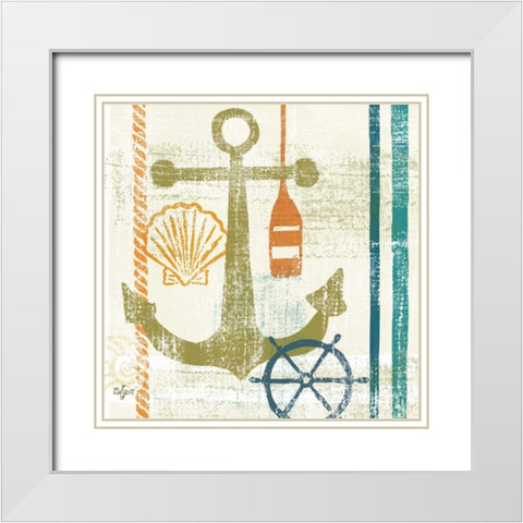 Nautical Brights I White Modern Wood Framed Art Print with Double Matting by Lyon, Rebecca