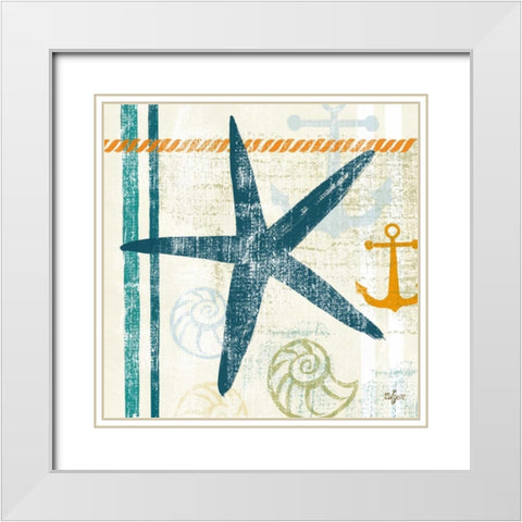 Nautical Brights III White Modern Wood Framed Art Print with Double Matting by Lyon, Rebecca