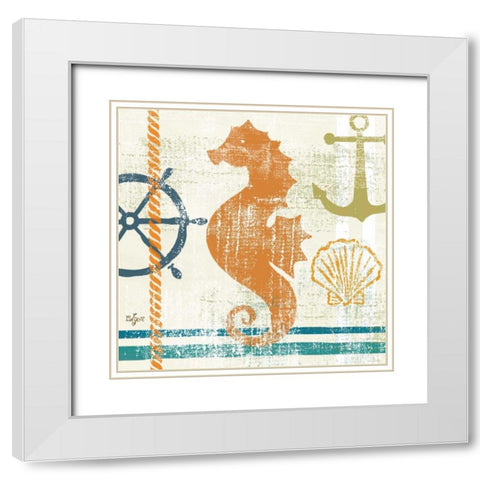 Nautical Brights IV White Modern Wood Framed Art Print with Double Matting by Lyon, Rebecca