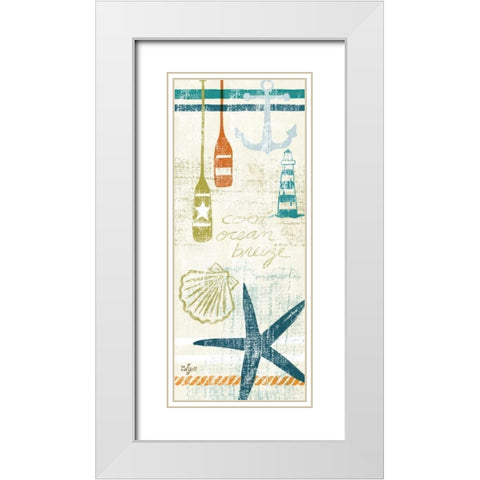 Nautical Brights Panels I White Modern Wood Framed Art Print with Double Matting by Lyon, Rebecca