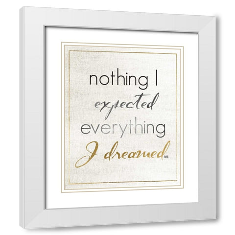 Be Brave and Dream II White Modern Wood Framed Art Print with Double Matting by h.artworks