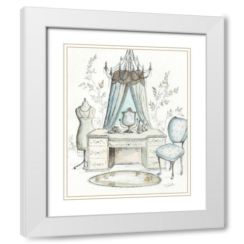 French Dressing Room I White Modern Wood Framed Art Print with Double Matting by Tre Sorelle Studios