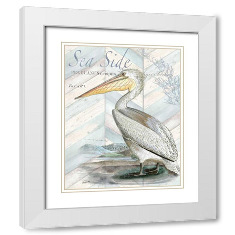 Shore Birds II White Modern Wood Framed Art Print with Double Matting by Tre Sorelle Studios