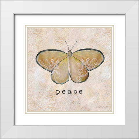 Butterfly Expressions IV White Modern Wood Framed Art Print with Double Matting by Dundon, Caitlin