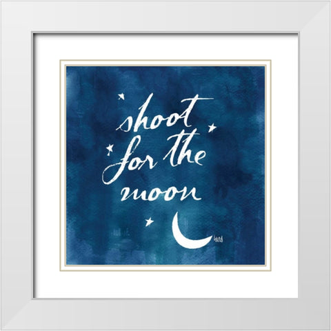 Watercolor Sentiments II White Modern Wood Framed Art Print with Double Matting by h.artworks