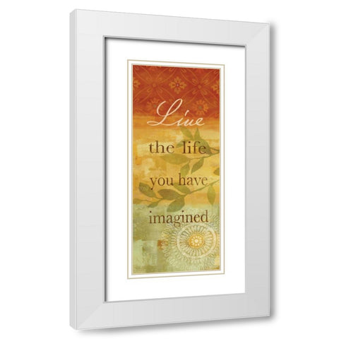 Sentiment Spice Panel II - live White Modern Wood Framed Art Print with Double Matting by Coulter, Cynthia