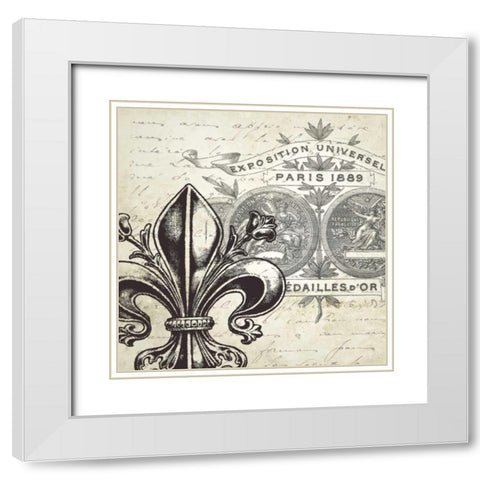 All About Paris I White Modern Wood Framed Art Print with Double Matting by Tre Sorelle Studios