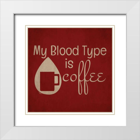 Wine and Coffee Sayings II White Modern Wood Framed Art Print with Double Matting by Reed, Tara