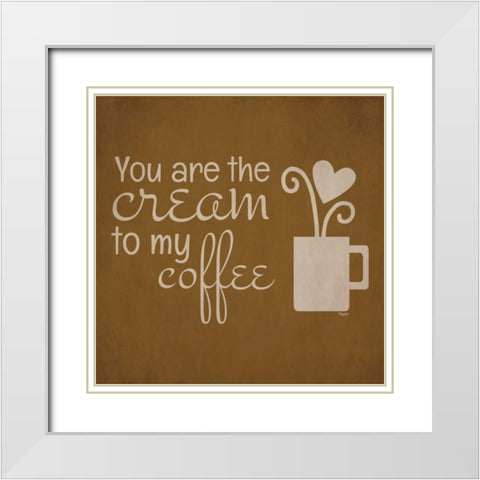 Wine and Coffee Sayings III White Modern Wood Framed Art Print with Double Matting by Reed, Tara