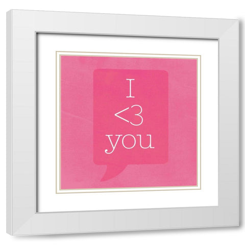 Text Me I White Modern Wood Framed Art Print with Double Matting by Hartworks