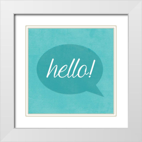 Text Me II White Modern Wood Framed Art Print with Double Matting by Hartworks