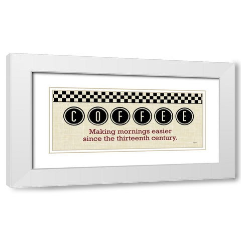 Checkered Kitchen Sign I White Modern Wood Framed Art Print with Double Matting by Reed, Tara
