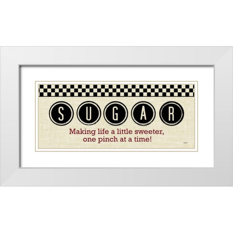 Checkered Kitchen Sign III White Modern Wood Framed Art Print with Double Matting by Reed, Tara