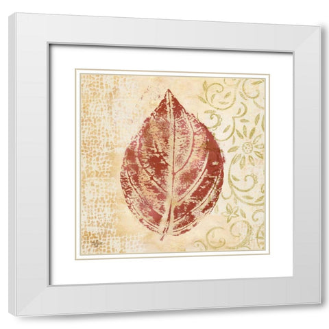 Leaf Scroll II  White Modern Wood Framed Art Print with Double Matting by Lyon, Rebecca