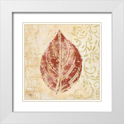 Leaf Scroll II  White Modern Wood Framed Art Print with Double Matting by Lyon, Rebecca