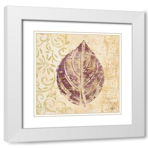 Leaf Scroll III  White Modern Wood Framed Art Print with Double Matting by Lyon, Rebecca
