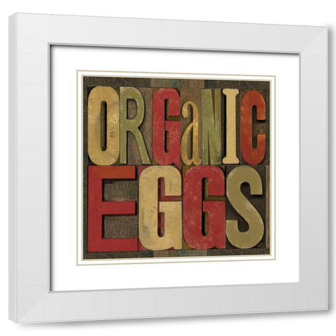 Printers Block Farm To Table II  White Modern Wood Framed Art Print with Double Matting by Reed, Tara