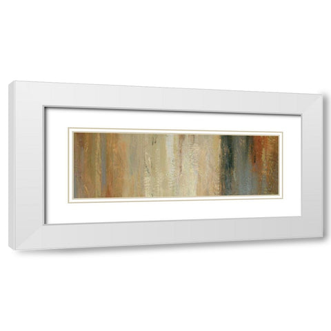 Siena Abstract Panel II  White Modern Wood Framed Art Print with Double Matting by Studio Nova