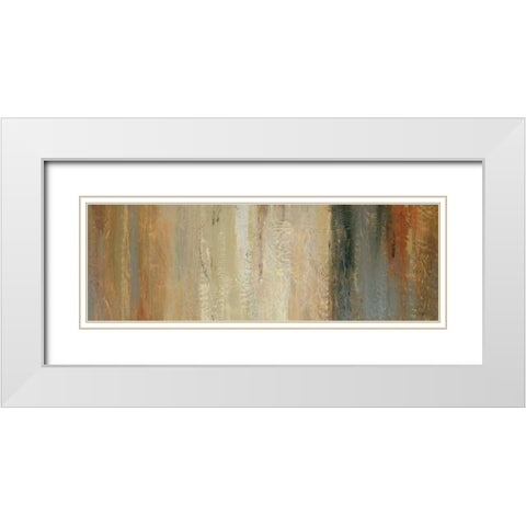 Siena Abstract Panel II  White Modern Wood Framed Art Print with Double Matting by Studio Nova